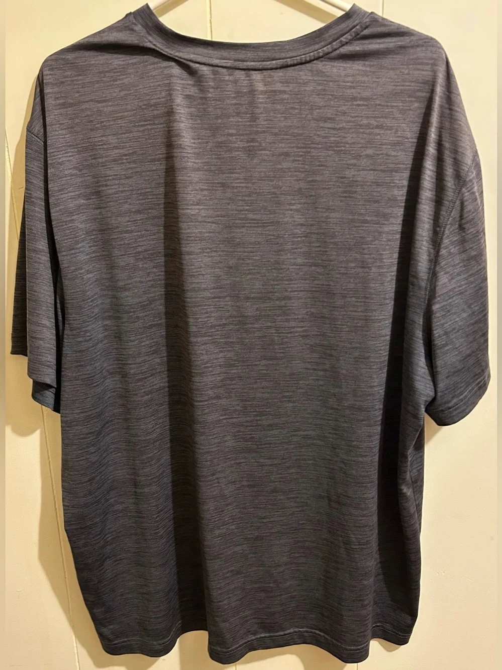 Heather Gray Reebok Men's Big Black Logo Crewneck Short Sleeve Tee XXL
